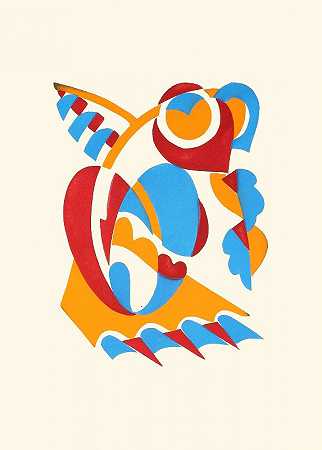 谢尔盖·格拉德基的《花、文字和26块彩色插图24》