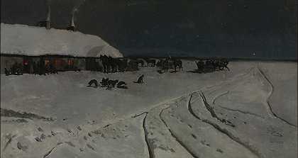 《乌克兰的冬夜》作者：Jozef Chelmonski