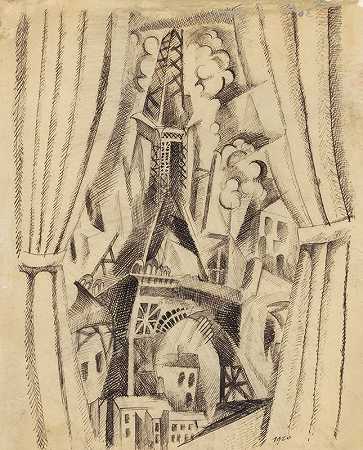 罗伯特·德劳奈的《窗帘塔》
