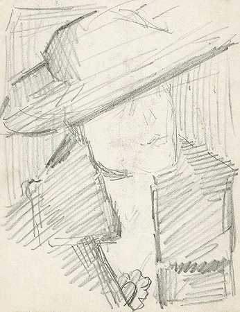 雷杰尔·斯托克的《戴帽子的女人的肖像》