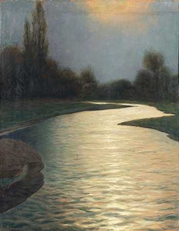 爱德华·卡斯帕里德斯的《月光下的河流》