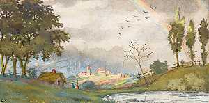 康斯坦丁·安德列维奇·索莫夫的《彩虹风景》