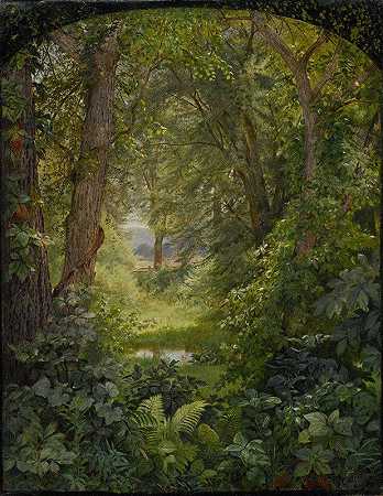 威廉·特罗斯特·理查兹的《林地风景》
