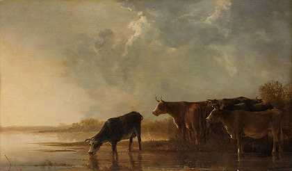 Aelbert Cuyp的《河流风景与奶牛》
