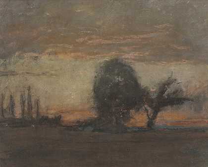 约瑟夫·弗兰克·库里的《晚间风景》