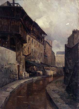“瓦伦西亚街La Bièvre，作者：Germain Eugène Bonneton