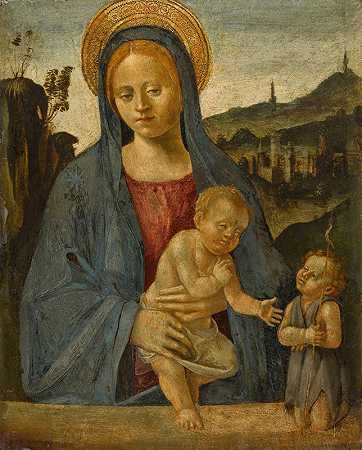 “圣母玛利亚和孩子与婴儿圣约翰浸信会”，中央意大利学校