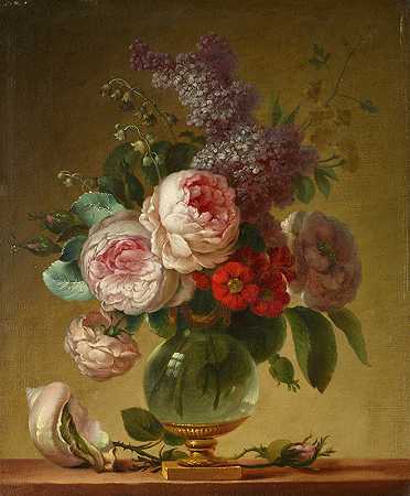 安妮·瓦莱尔·科斯特的《花卉静物》
