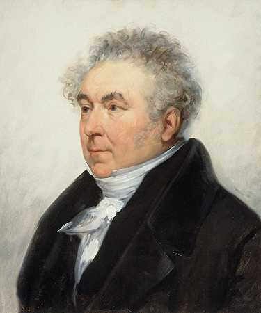 “查尔斯·纪尧姆·艾蒂安（1778-1845）的肖像画，戏剧作家和记者。
