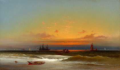 詹姆斯·汉密尔顿的《日落海景》
