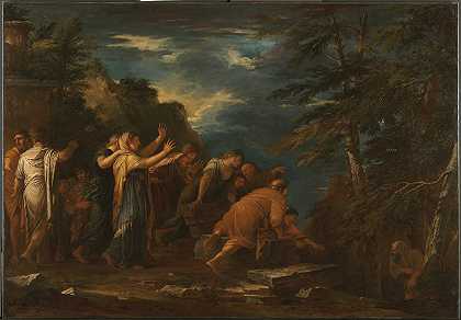 救世主罗莎的《毕达哥拉斯从冥界浮出水面》