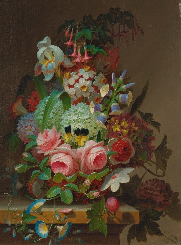 詹姆斯·C·夏普的《花卉静物》