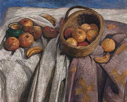 保拉·莫德索恩·贝克尔的《苹果和香蕉的静物》