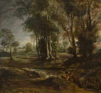 彼得·保罗·鲁本斯（Peter Paul Rubens）的《木马晚景》