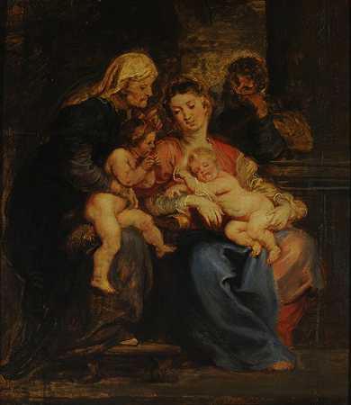 彼得·保罗·鲁本斯与圣伊丽莎白和圣胡安的神圣家庭
