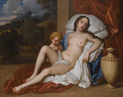 彼得·莱利爵士《一个年轻妇女和孩子的肖像，维纳斯和丘比特，几乎可以肯定的是内尔·格温（1650-1687）》