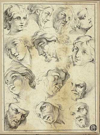 亚伯拉罕·布鲁梅特之后的《13张不同面孔的草图》