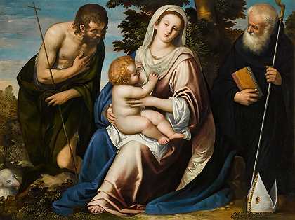 西蒙·彼得扎诺的《圣母与圣子与施洗者约翰和本笃》