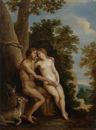 《亚当与夏娃在天堂》，作者：大卫·特尼尔斯