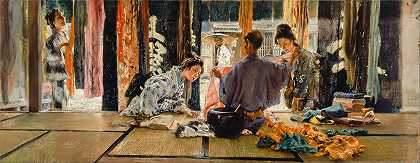 罗伯特·弗雷德里克·布鲁姆的《丝绸商人，日本》
