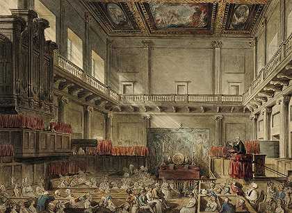 奥古斯都·查尔斯·普金的《伦敦米科主义的白厅皇家教堂研究》