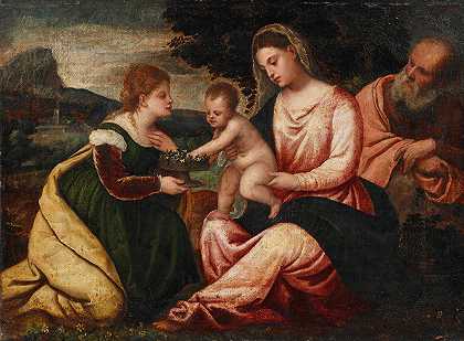 波利多罗·达·兰西亚诺的《圣多萝西娅的神圣家庭》