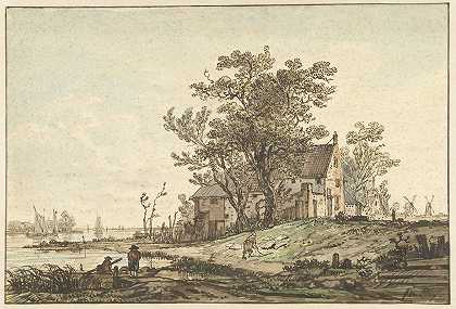 雅各布·范·斯特里杰（Jacob van Strij）的《河边的老农舍》
