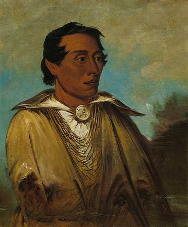乔治·卡特林（George Catlin）的《基·安·内库克（Kee-Án-Ne-Kuk），《头号人物，部落首领》