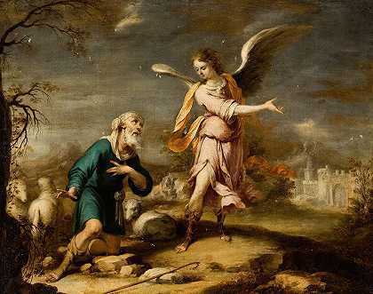 科内利斯·舒特三世《牧羊人与大天使在广阔的风景中》