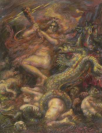 亨利·德·格鲁的《大力神与九头蛇之战》