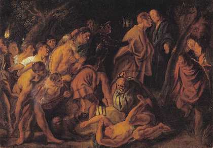 雅各布·乔丹斯在客西马尼对基督的背叛和逮捕