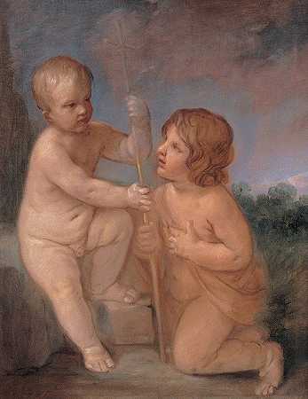 吉多·雷尼的《婴儿耶稣与圣约翰》