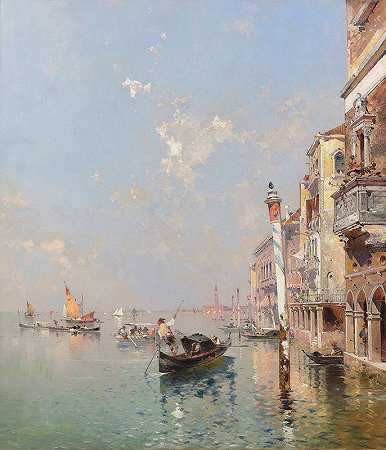 弗朗茨·理查德·翁特伯格的《威尼斯的朱迪卡运河》
