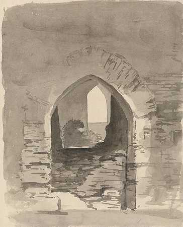 塞缪尔·戴维斯的《废墟建筑的拱形入口》