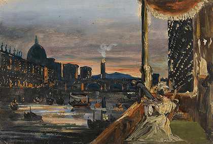 《佛罗伦萨圣乔瓦尼盛宴上的阿诺河照明》，威廉·布伦德尔·斯宾塞著