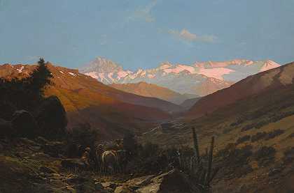 托马斯·雅克·萨默斯卡尔斯的《智利安第斯山脉的一幕》