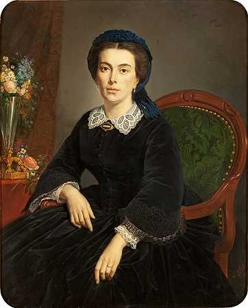 “皮埃尔·奥古斯特·科特的热尔瓦夫人肖像