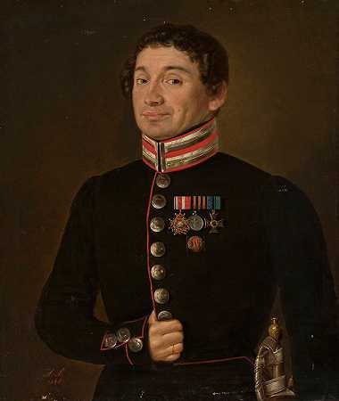 Aleksander Stankiewicz的俄罗斯军事官员肖像