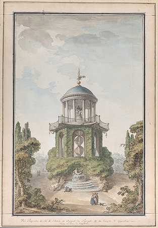 Charles de Wailly的《比利时恩亨城堡花园中的阿波罗神庙设计》