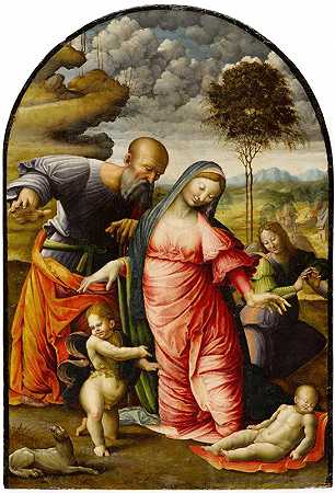 多梅尼科·贝卡福米的《圣母、圣若瑟、婴儿浸信会和崇拜婴儿基督的天使：“费根崇拜”》