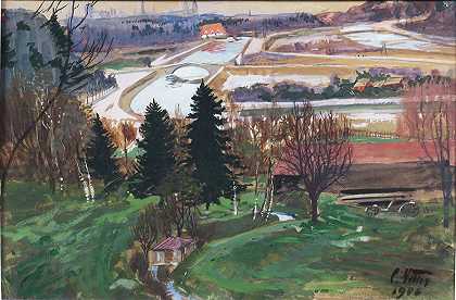 查尔斯·维特的《Au Vorstadt Landschaft》