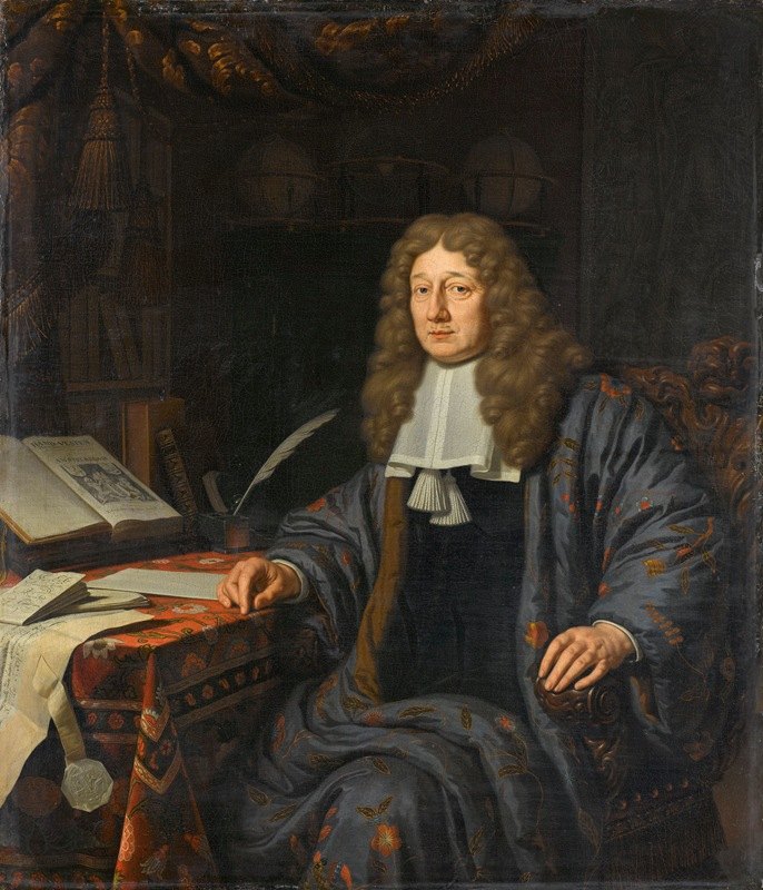 《阿姆斯特丹市长约翰内斯·哈德（1628-1704）的肖像》，米歇尔·范·穆舍尔著