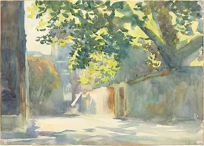约翰·辛格·萨金特的《树下的阳光墙》