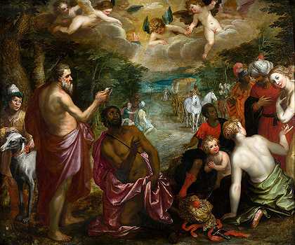 亨德里克·范巴伦的《埃塞俄比亚坎迪斯王后侍郎的洗礼》