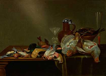 Cornelis Mahu的《野鸟静物》
