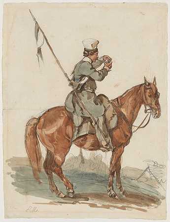 《1831年伏尔希尼亚骑兵的士兵》，作者：彼得·米查·奥夫斯基（Piotr Michałowski）
