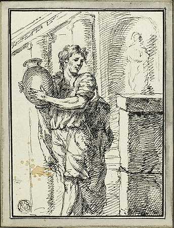 大卫·皮埃尔·乔蒂诺·亨伯特·德·苏弗维尔的《男人抱罐子》
