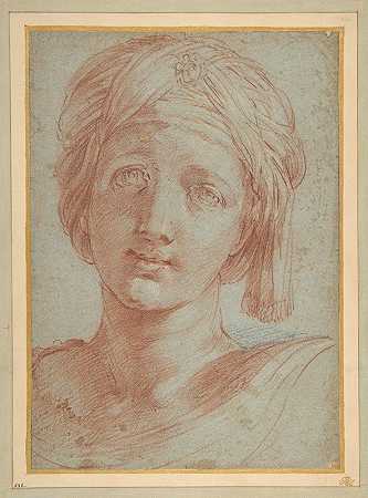 亚历山德罗·蒂亚里尼（Alessandro Tiarini）的《戴着头巾的年轻女子的头像》