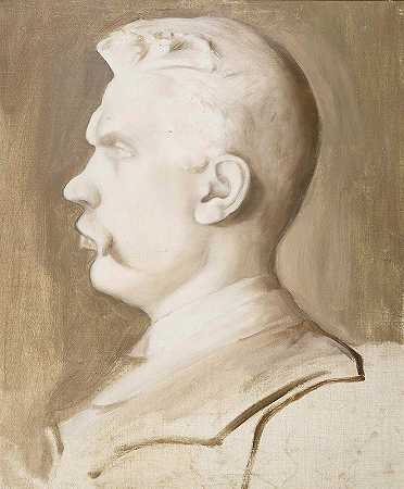 雨果·辛伯格（Hugo Simberg）的阿尔伯特·埃德尔费尔特（Albert Edelfelt）（根据维尔·瓦尔格伦的雕塑）
