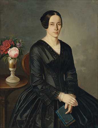 “艺术家妻子的肖像”，彼得·米查尔·波乌（Peter Michal Bohúň）著